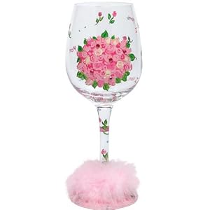 Mom's Bouquet Wine Glass by 