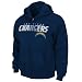 NFL San Diego Chargers Touchbck III Full Zip Jacket Adult Long Sleeved Fullzip Hooded Fleece, Athletic Navy, Medium