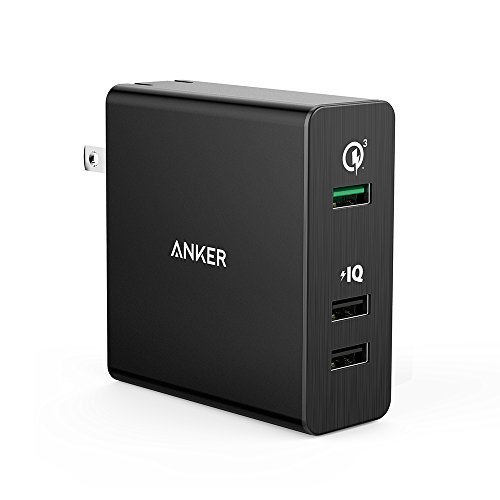 Quick Charge 3.0, Anker 3-Port 42W USB Wall Charger (Quick Charge 2.0 Compatible) PowerPort+ 3 for Samsung Galaxy S7/S6/Edge/Plus, Note 4, iPhone, iPad, Apple Watch,  Nexus 9, LG G5 G4 and more