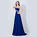 Babyonline Cap Sleeve Rhinestones Long Evening Dress 2015 Prom Gown ZS-CPS073