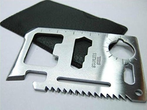 11 Functions In 1 Multifunction Tool Pocket Saber Card Outdoor Camping Survival Knife (1P)