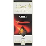 Lindt Excellence Chili Dark Chocolate Bar, 3.5-Ounce Packages