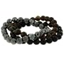 Genuine Hematite Stone 8mm Bead Stretch Bracelet Set
