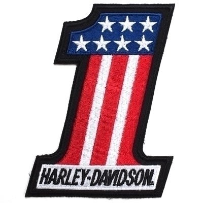 #1 Red, White & Blue Patch - Small - Harley-Davidson