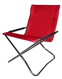 CLOSEOUT PRICE! LAWN CHAIR Ergonomic Premium Folding Chair AREA 51 Red Featuring 1200D Washable and Mildew Resistant Polyester Fabric!