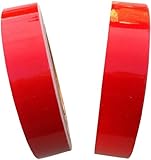 Motorbike Self Adhesive Red Reflective Tape 25mm X 5M