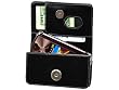 PREMIUM BLACK LEATHER WALLET CASE POUCH (With 2 Interchangeable Belt Clips) for MOTOROLA RAZR2 V8 / V9 / V9M - RETAIL PACKAING