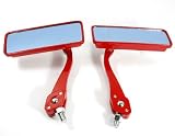 Red Alloy Motorcycle Motorbike Rear View Side Mirrror Brand New 10mm 8mm