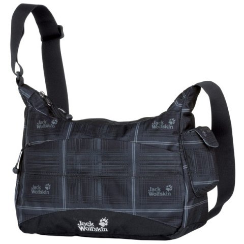 Jack Wolfskin Umhängetasche Schultertasche Boomtown 7213 black fade checks
