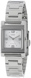 Casio Women's LTP1237D-7A Silver-Tone Shell White Dial Watch
