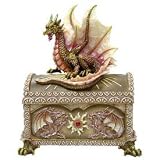 DRAGON Rose Treasure Trinket JEWELRY BOX New