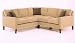 2 pc sectional sofa with straight lines and wood legs contemporary stylings