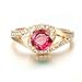 Yoursfs Gorgeous 18K Rose Gold Plated Shinning Crystal Ruby Cocktail Ring