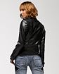 Patched Leatherette Jacket Product Image