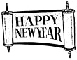 HAPPY NEW YEAR SCROLL STAMP