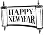 HAPPY NEW YEAR SCROLL STAMP