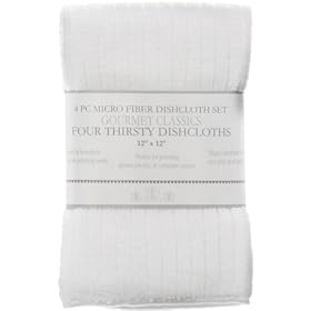 Gourmet Classics White Microfiber Dish Cloth, Set of 4Gourmet Classics Microfiber Dish Cloth, Set of 4