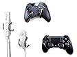 Wall Clip - Xbox, PlayStation, Wii, and Retro Game Controller Organizer - 4 Pack, Black