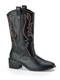 Mens Black Cowboy Costume Boots - Mens L