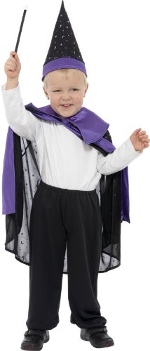 BOYS WIZARD MAGICIAN CAPE/HAT HALLOWEEN FANCY DRESS FOR AGES 4/6 YEARS