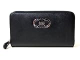 Salvatore Ferragamo(サルヴァトーレ フェラガモ) 22-B300-02　ラウンドファスナー長財布　型押レザー　ブラック