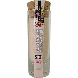 Australian Pink Apricot Murray Salt, 0.9 oz Gourmet Salts of the World Quai Sud Salt in Shot Glass