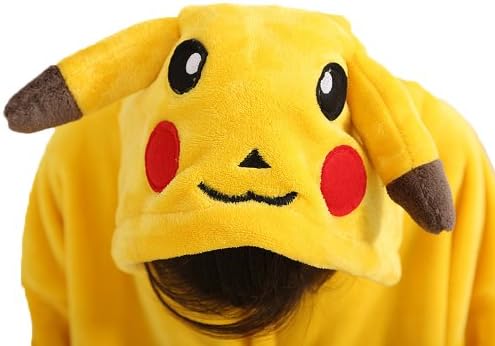 Size small Adult Halloween Costumes Cartoon Pikachu Costume One-Piece Pajamas