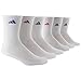 adidas womens Athletic Cushioned Crew Socks With Arch Compression (6-Pair), White/ Night Flash Flash Pink Green Beauty Solar Pi, Medium