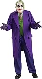 Men's Deluxe The Dark Knight Joker Costume, Black/Purple, Standard