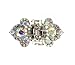 Hair Clip - H65 - Butterfly Wings set with Swarovski (tm) Crystal Stones ~ Clear AB Iridescent