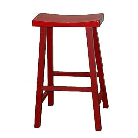 Click here to buy 30 Carolina Cottage Antique Red Saddle Seat Bar Stool by visiondecor Furniture.