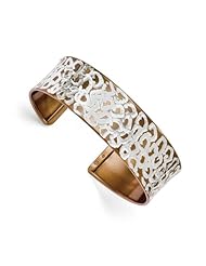 Leslies Sterling Silver with Chocolate Cuff Bangle