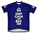Keep Calm and Bike On Short Sleeve Cycling Jersey for Men