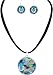 Turquoise Clay Beaded Western Necklace Earring Set Fashion Jewelry