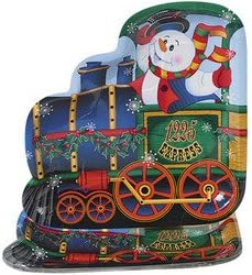 Christmas Holiday Train-Shaped Dinner Plates 8 Count