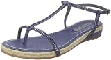 Apepazza Women's Mauritius Jeweled Strap Espadrille,Blue,39 EU/9 M US