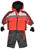 Arizona Infant Boys Boys Red & Black 3Pc Snow Suit Ski Outfit (12M)