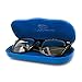 Premium Eyeglass Case for Men and Women | 100% Money Back Guarantee | Many Colors | Medium | Hard | Sturdy | Protective | AS196 Blue