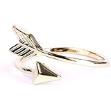 New Women Girl Gold Silver Fashion Adjustable Arrow Open Knuckle Ring Jewelry