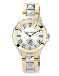 Vince Camuto Womens VC/5049SVTT Two-Tone Swarovski Crystal-Accented Bracelet Watch