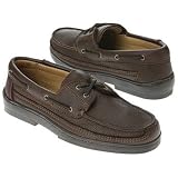 Minnetonka Moosehide Boat Sole Moccasin in Chocolate