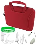 5n1 Non-OEM Amazon Kindle DX 9.7 Tote Neorpene Sleeve Case - Red