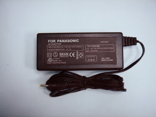 GSI Great Quality Panasonic AC-Adapter Power-Supply - Functions Exactly as VSK0325 DMW-AC1 PAN0325B AC Adapter for Panasonic DMC-LC20 DMC-LC33 DMC-LC43 DMC-LC50 DMC-LS1 DMC-LZ1 DMC-LZ2 Digital Cameras.