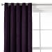Modern Home Velvet Grommet 54-by-84-Inch Window Curtains, Purple Duet