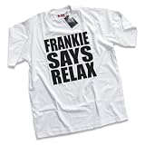 HotScamp Premium Frankie Says Relax Mens White T-Shirt