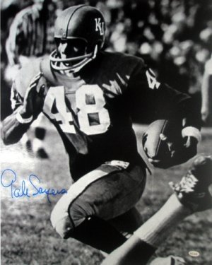 Gale Sayers Autographed/Hand Signed Kansas Jayhawks 16x20 Photo