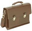 Bugatti Messina Brown Italian Leather Briefcase Laptop