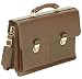 Bugatti Messina Brown Italian Leather Briefcase Laptop