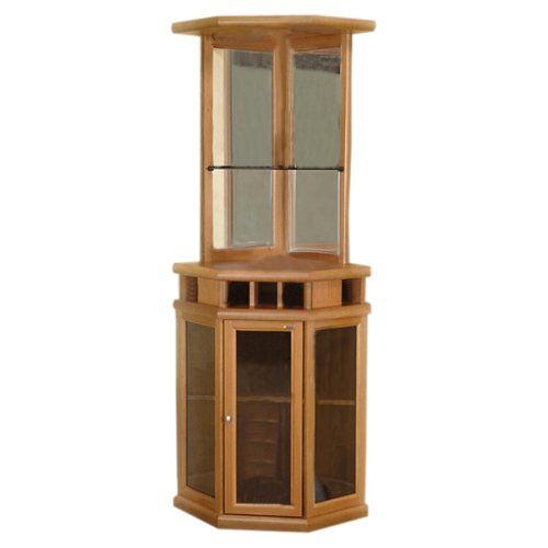 Corner Bar Unit - Honey Maple