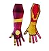 Disguise Marvel Iron Man 3 Mark 42 Deluxe Adult Gloves Costume Accessory, Gold/Red, One Size Adult